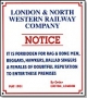 Replica Metal Sign LNWR Notice (No Ladies of Doubtful Reputation)